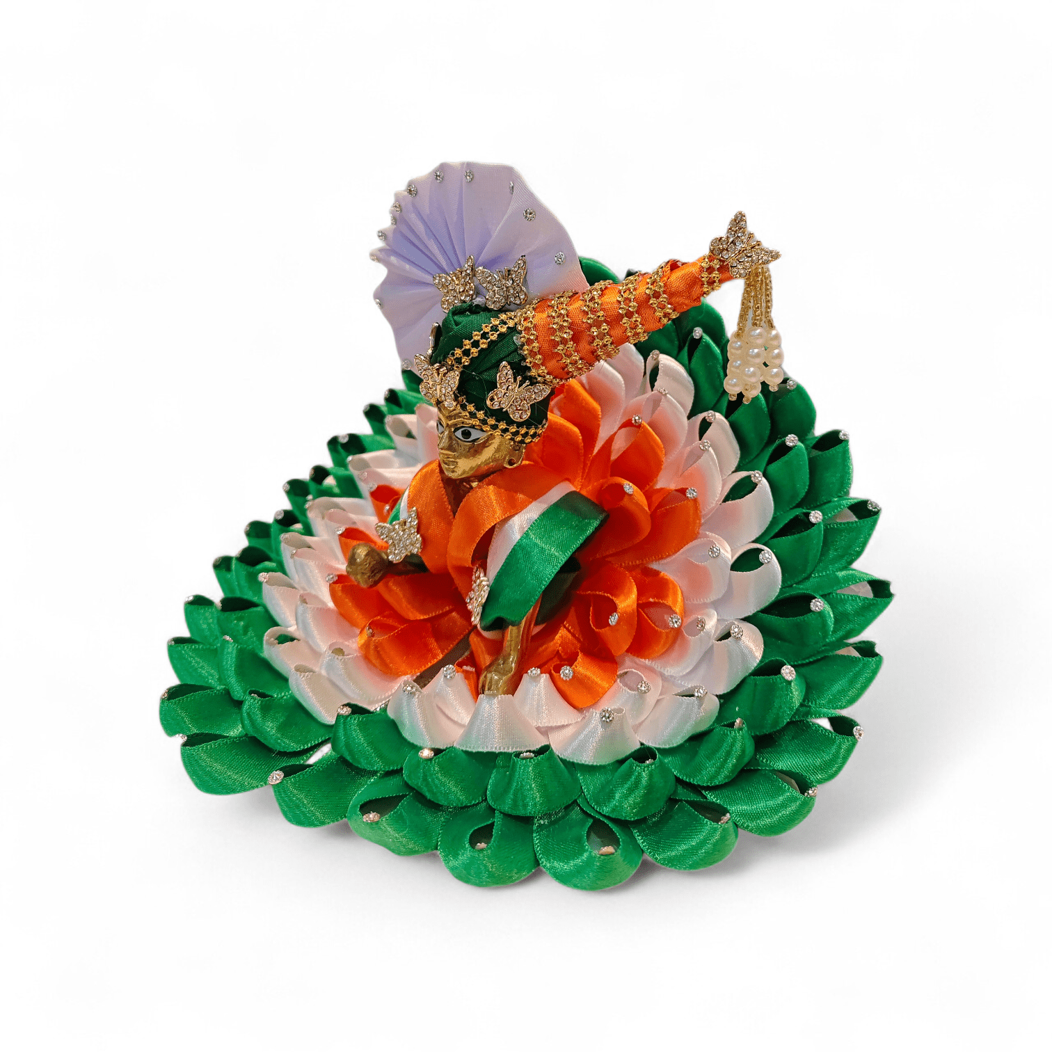 Exclusive Tricolour | Indian flag dress for laddu gopal ji with pagdi 2 Exclusive Tricolour | Indian flag dress for laddu gopal ji with pagdi - Image 2