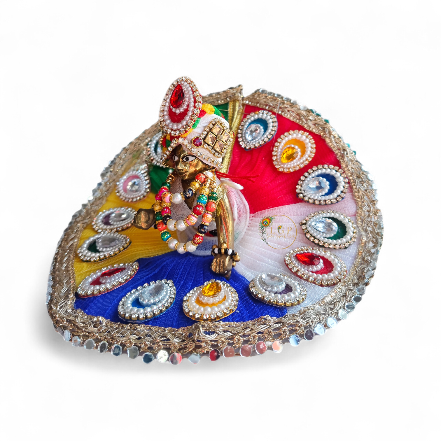 Radiant MultiColour Holi Special Laddu Gopal Dress with Matching Pagdi 3 radiant-holi-special-laddu-gopal-dress