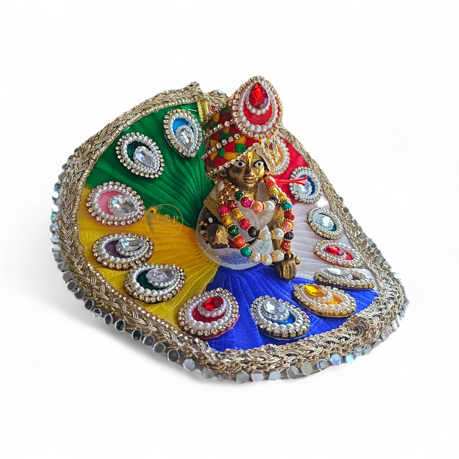 Radiant MultiColour Holi Special Laddu Gopal Dress with Matching Pagdi 2 radiant-holi-special-laddu-gopal-dress