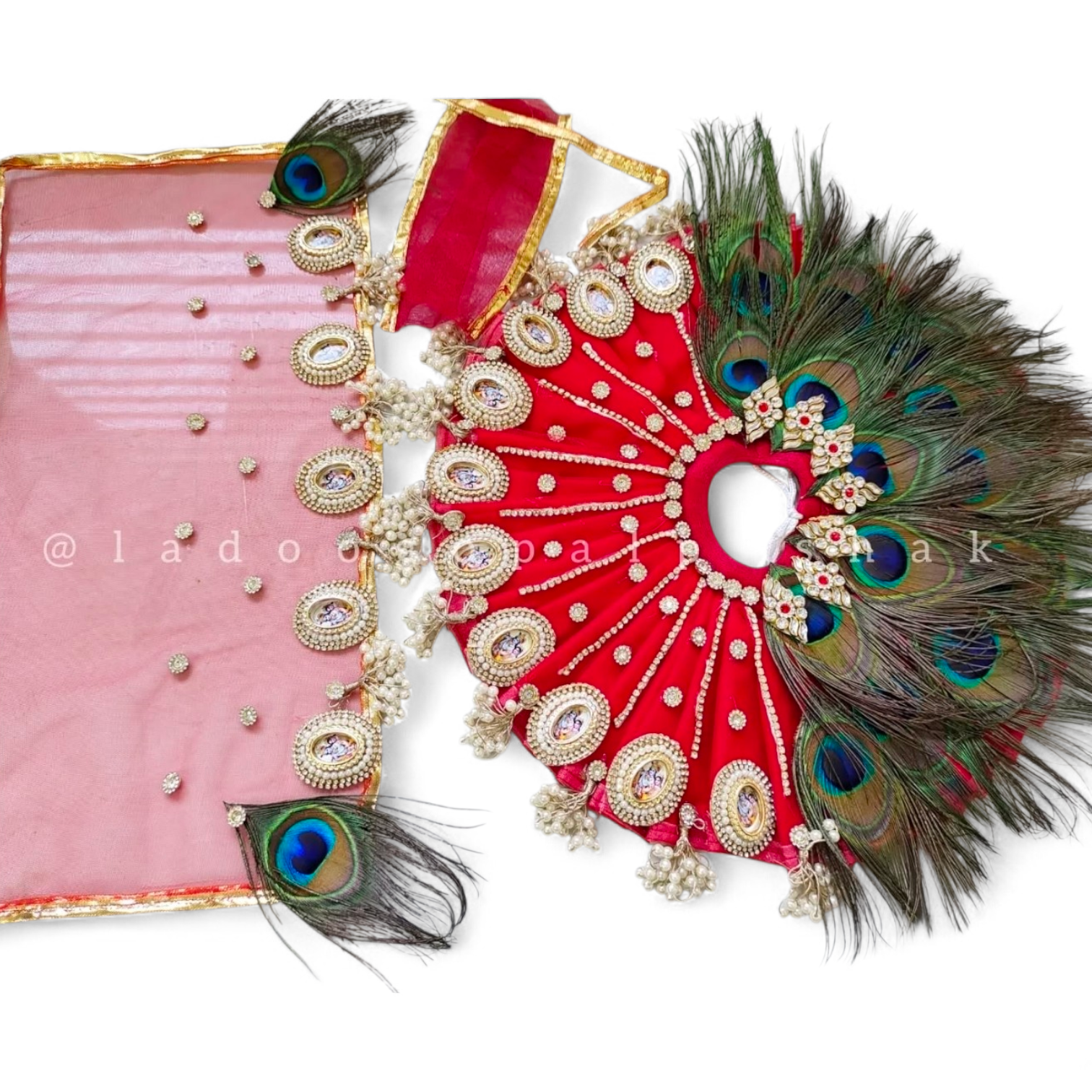 Enchanting Velvet Peacock Feather Radha Rani dress with dupatta 1 enchanting-velvet-peacock-feather-radha-rani-dress