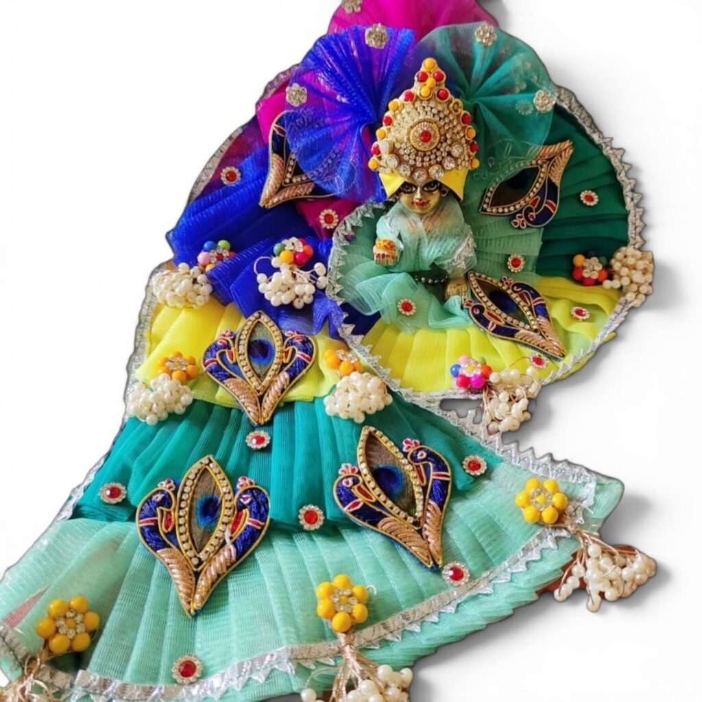 vibrant-multicolour-peacock-design-dress