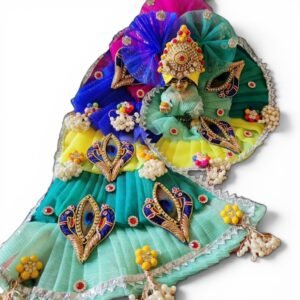 vibrant-multicolour-peacock-design-dress